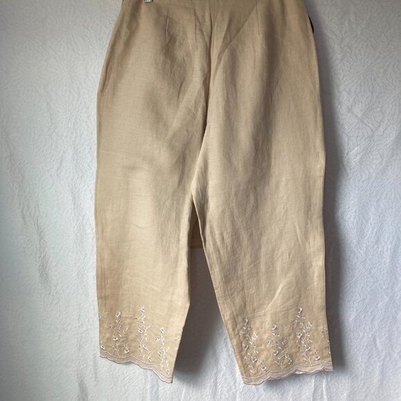 Real Comfort by CHADWICK'S 2-pc Set Sleeveless Top & Pants Embroidered size 10P - Picture 16 of 16